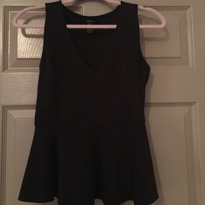Forever 21 Black Peplum Top